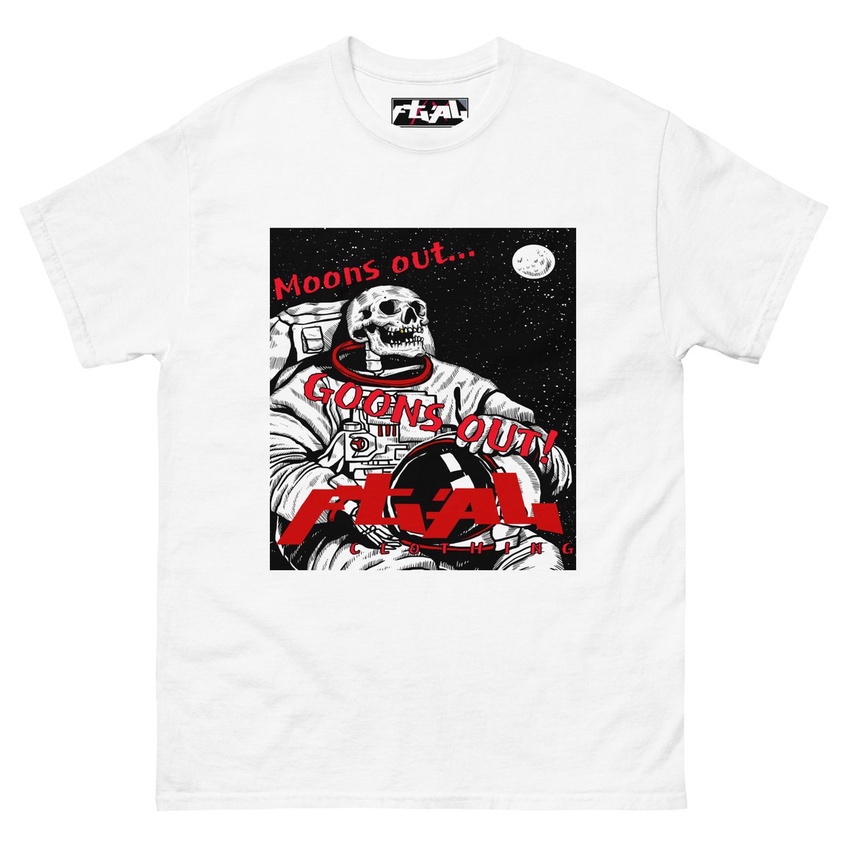 OfficialFTAL's tweet photo. Hit up our etsy shop and snag yourself our dope, Astronaut; Moons out, Goons out graphic tee! 

https://t.co/TEdI4u7mMl

#GraphicTees #GoonMerch #FTALClothing #FromTheAbyss #EtsyShop https://t.co/nVY3VSnIaq