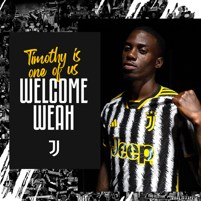 transfermarktUA's tweet photo. Timothy Weah joins Juventus

Position: Right winger, right defender, left defender
Fee: 10,30 million €
Former club: LOSC Lille
Age: 23
Nationality: USA and France
National team matches: 29 for USA
Stats: 29 matches and 2 assists in Ligue 1 22/23 https://t.co/YBX1dCMEIn