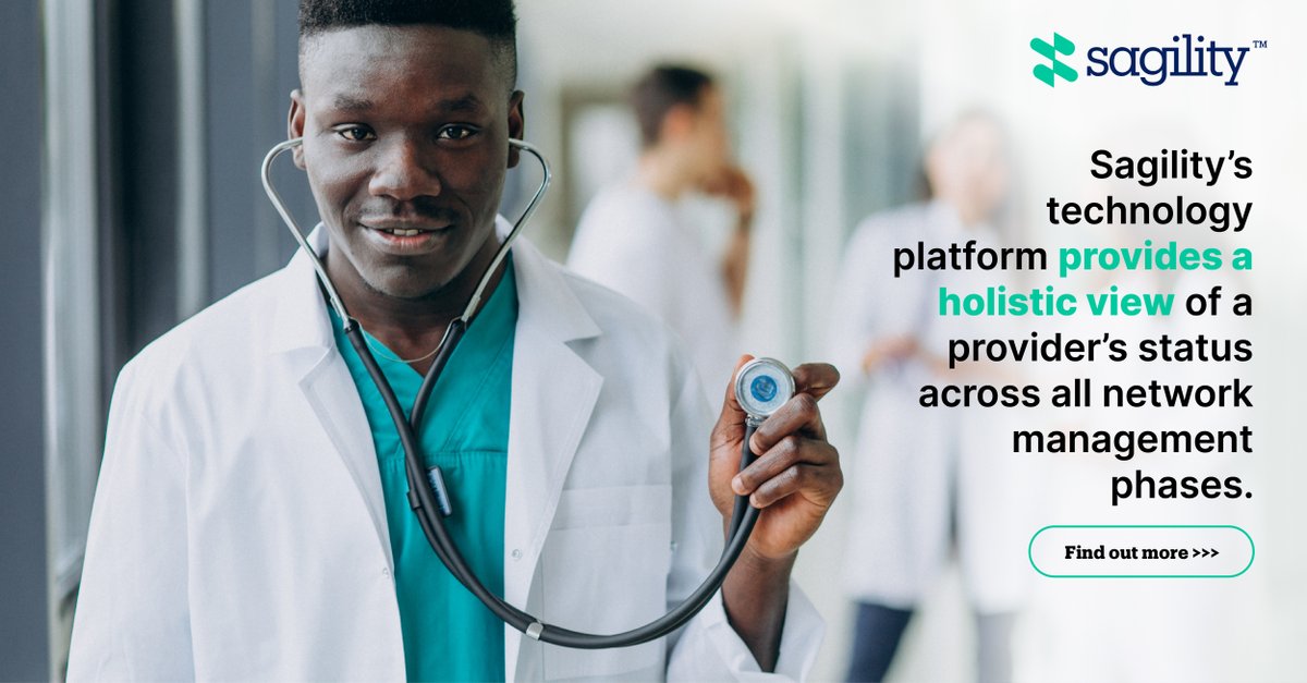 SagilityHealth's tweet photo. Sagility’s Provider Forward solution offers end-to-end visibility of a provider’s journey to remove access-to-care barriers and improve member satisfaction.
Learn more: https://t.co/w2nxmt5w3R
#ProviderDataManagement #ProviderNetworkManagement #Sagility #WeAreSagility https://t.co/gjsmhdg3gH