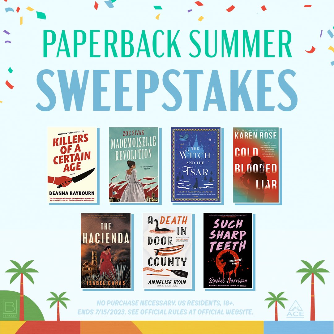 OlesyaAuthor's tweet photo. My publisher is featuring #TheWitchandtheTsar in their Paperback Summer sweepstakes!
Enter starting today to win these incredible books! I love #SuchSharpTeeth and #TheHacienda so much and canโt wait to get my hands on the others!
โก๏ธ https://t.co/eQ0qQdVlyu (thru 7/15!) ๐ https://t.co/iv6kNEvwb6