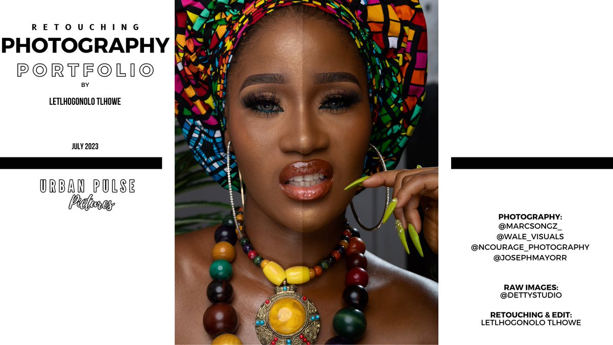 UrbanPulsePics's tweet photo. Retouching Portfolio (July 2023) by Urban Pulse Pictures

Full Portfolio on LinkedIn profile:
https://t.co/gfighLoHy8

#UrbanPulsePics #LiveYourMoment #RetouchingChallenge #Photography #Retouching #RetouchingServices #Photoshop #Adobe #RetouchPortfolio https://t.co/L7g6DL2v5D