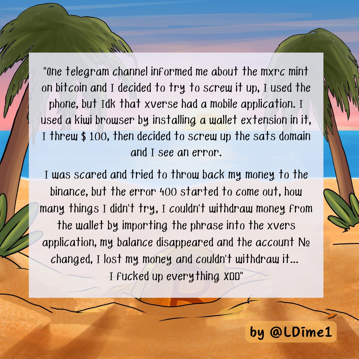 proofof_rekt's tweet image. Wazzup rekters! Launching &apos;Story of the Day&apos; - your chance to shine! 🌟 Today&apos;s star is @LDime1, congrats! 🥳 Use this pic as your WL ticket!

Don&apos;t forget you can drop your epic tales on our website proofofrekt.fun 
Best ones will be published. Stay tuned for more &amp;amp; keep…