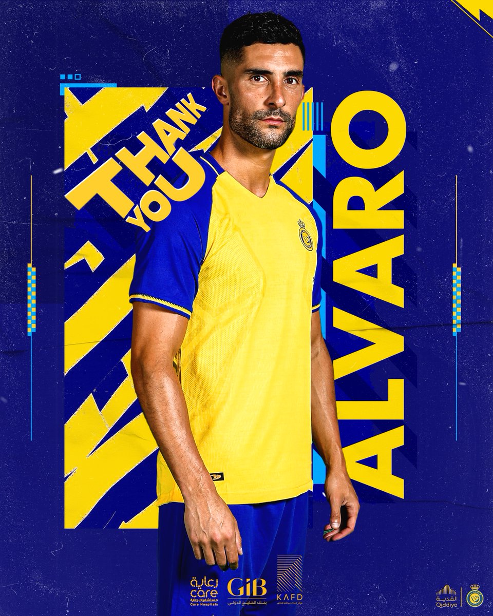AlNassrFC's tweet photo. شكرًا ألڤارو .. 💛
نتمنى لك التوفيق 🙏 https://t.co/XFehzF58Tn