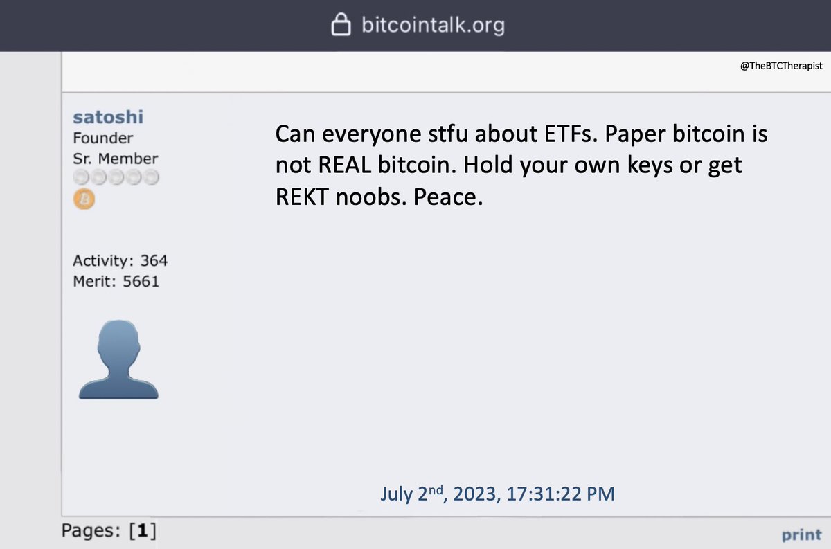 Wise words from Satoshi👇🏽#BTC