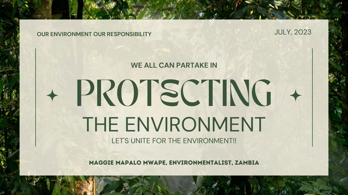 Let's unite for the environment...