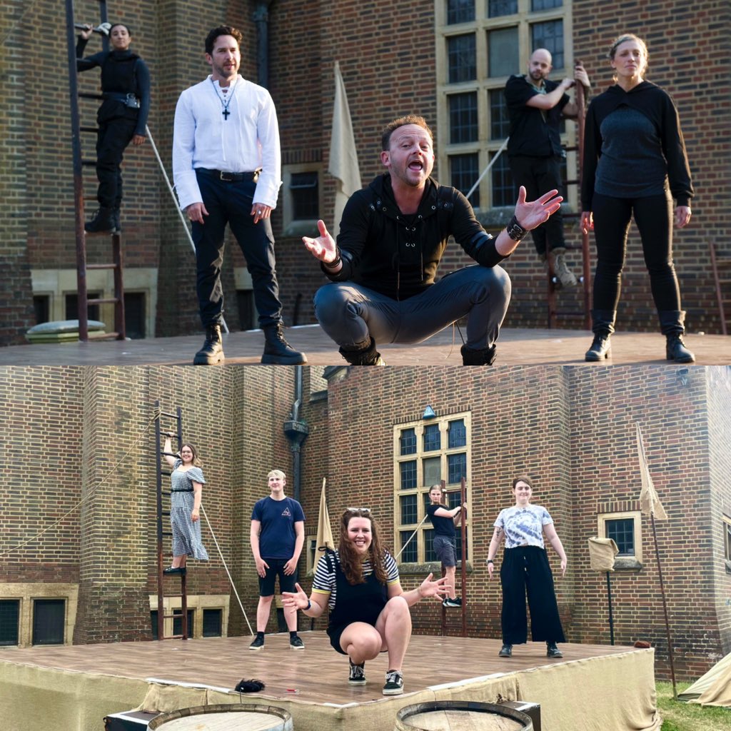 GuildfordBard's tweet image. “May our oaths well kept and prosperous be!”

👑THAT’S A WRAP ON HENRY V👑

As a final hurrah to our epic adventure at @GuildCath, our stage management team recreated this fabulous production photo 📸

Farewell, Henry V 🔥⚔️

Hello, The Canterbury Tales! 🐓🪕