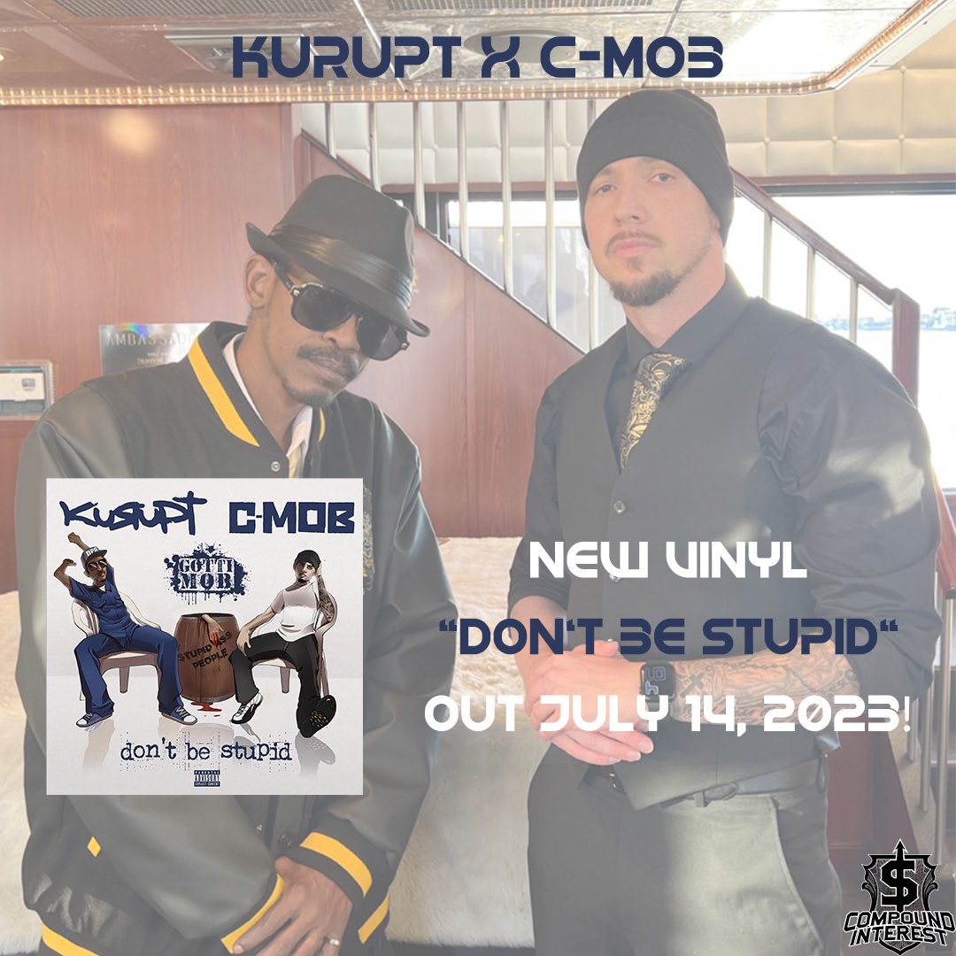 Kurupt (@official_kurupt) on Twitter photo Vinyl for my project with <a href="/cmob/">Charles Mobley</a>, "Don't Be Stupid" hits indie record stores everywhere 7/14. Make sure to pre-order your copy here:
recordstoreday.com/UPC/8500343913…
#recordstoreday #newvinyl #indieretail #gottimob #dontbestupid Vinyl for my project with <a href="/cmob/">Charles Mobley</a>, "Don't Be Stupid" hits indie record stores everywhere 7/14. Make sure to pre-order your copy here:
recordstoreday.com/UPC/8500343913…
#recordstoreday #newvinyl #indieretail #gottimob #dontbestupid