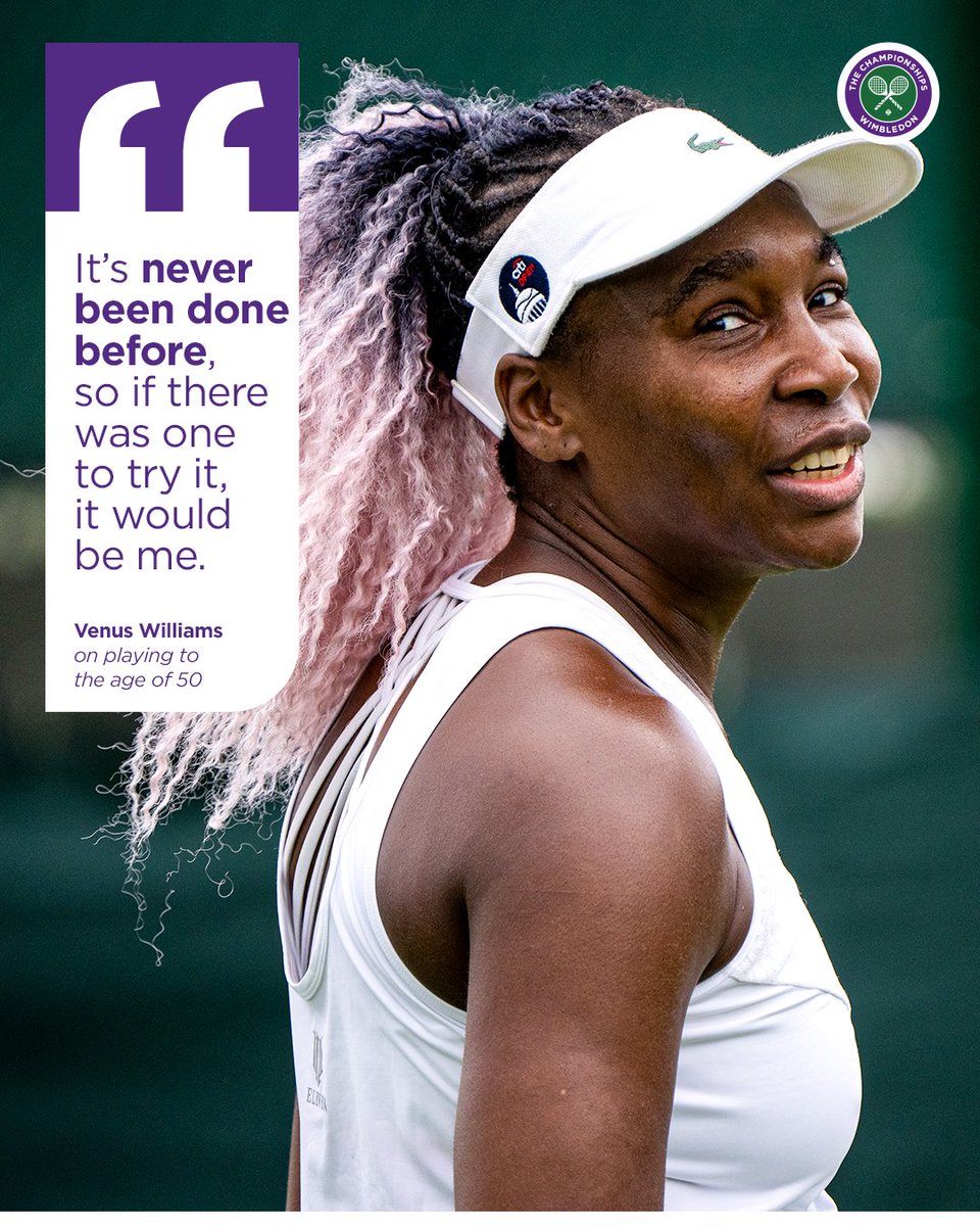 Wimbledon's tweet photo. Age is just a number for @VenusesWilliams 👊

#Wimbledon https://t.co/g0SGoaBZVj