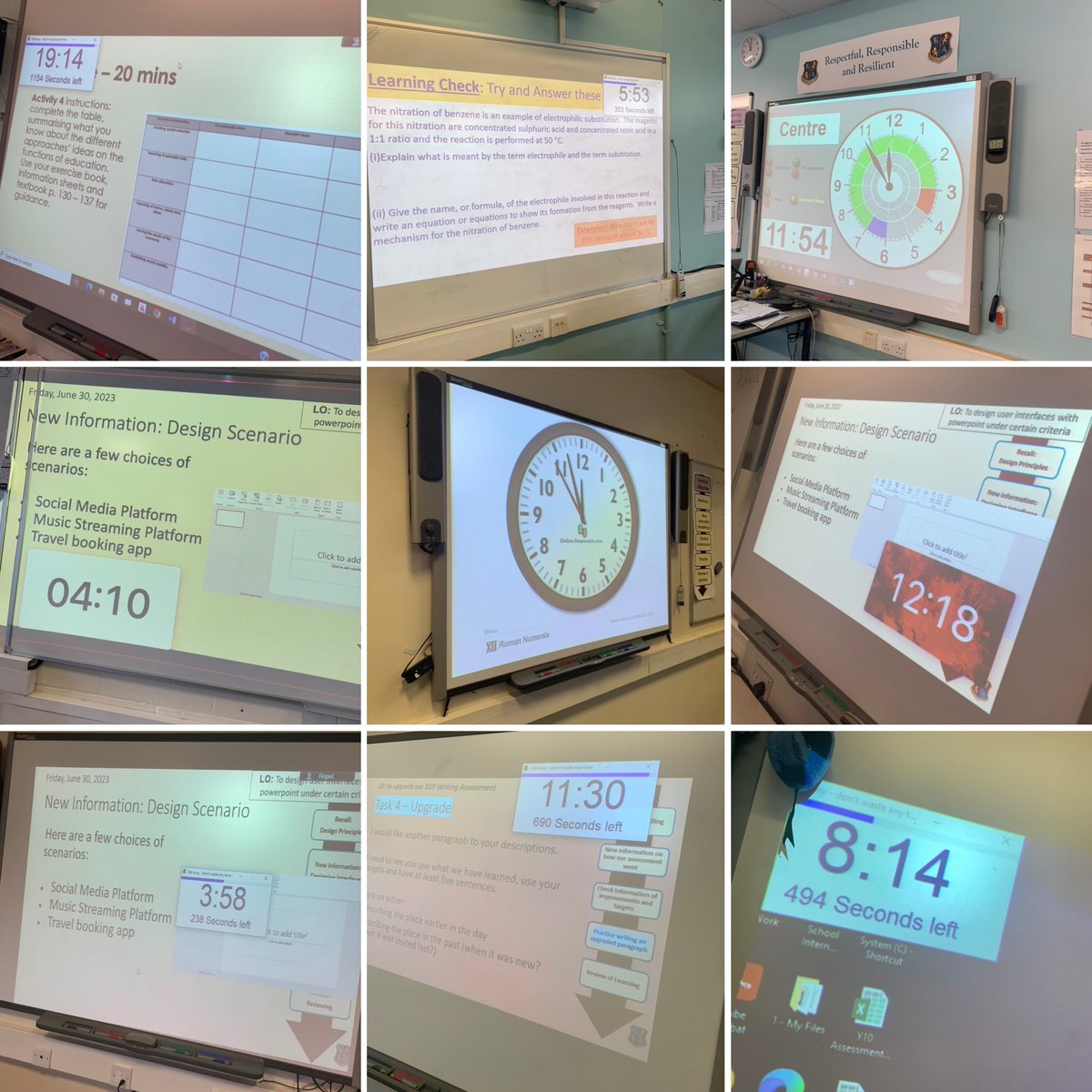 Look at all these timers spotted during Friday P3! Supporting students with pace and applying themselves. 😊#ExcelAtElizabethan