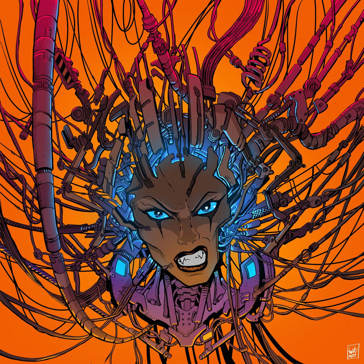 Lady Stardust 
#cyberpunk #biopunk #shadowrun #heavymetalmagazine
#scifi #CyberpunkEdgerunners