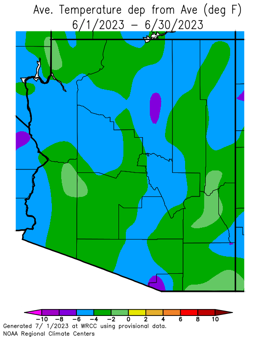NWS Tucson on Twitter "June was definitely cooler than normal across