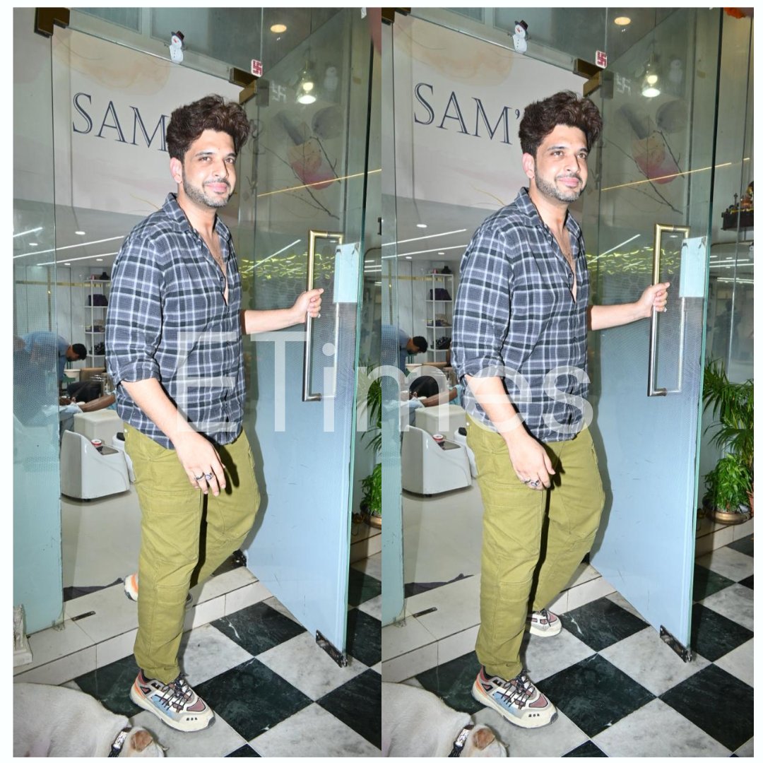 .@kkundrra was papped at a salon this evening.

#etimes #Bollywood #EntertainmentNews #bollywoodcelebrities #karankundrra