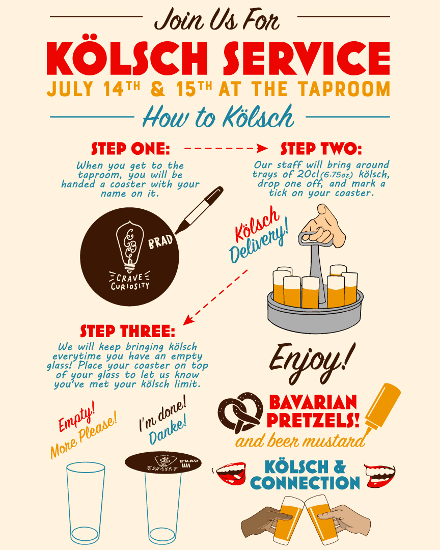 Interested in enjoying some crisp and cold beer the old fashioned way? Join us July 14th & 15th for Kölsch Service!