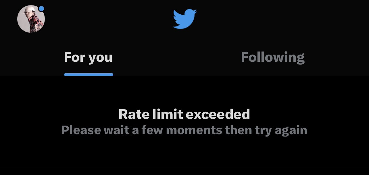 s a l on X: what does this mean? is twitter limiting the refresh