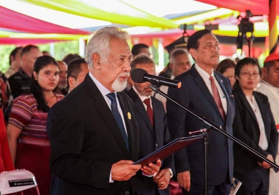 DrSasa22222's tweet photo. Myanmar's Foreign Minister, Daw Zin Mar Aung, had the honor of attending the swearing-in ceremony of East Timor's new government. Representing the NUG, she was warmly acknowledged by President Jose Ramos-Horta, alongside U Lin Thant,NUG's representative to the Czech Republic #NUG https://t.co/WeSPt1uZ1S