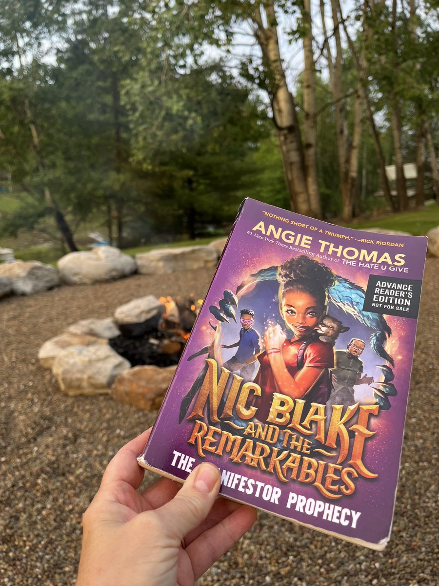 Tried to finish by the fire last night but it got too dark. Glad I saved the last chapters for this morning. I needed my wits about me! This is going to be a great series 🐉 @angiecthomas @BalzerandBray Thanks for sharing with #BookPosse Out now so add it to your fall book order!