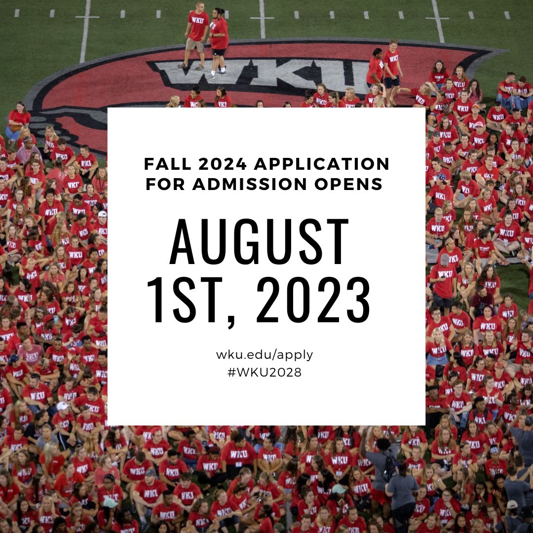 Just ONE month until the Fall 2024 application for admission is live! Have you marked your calendar? #WKU2028 #ClimbWithUs #WKUBound