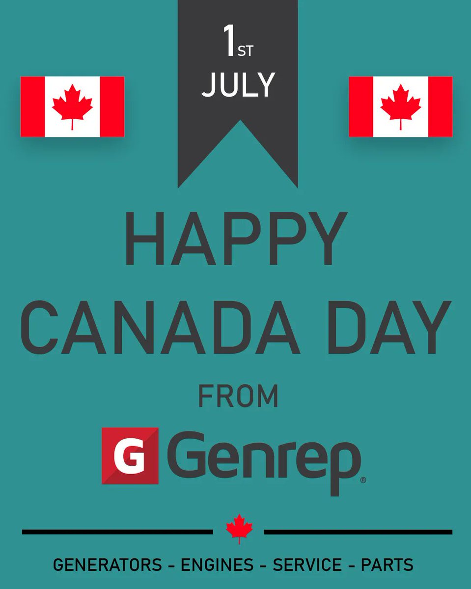 From Everyone at Genrep, we wish you a fantastic Canada Day Celebration! Please stay safe, and Enjoy!

interested in learning more about our products, or to inquire about a dealership opportunity. 

info@genrep.com / 1-877-7GENREP

#canadaday #canadiancompany #generators #engines