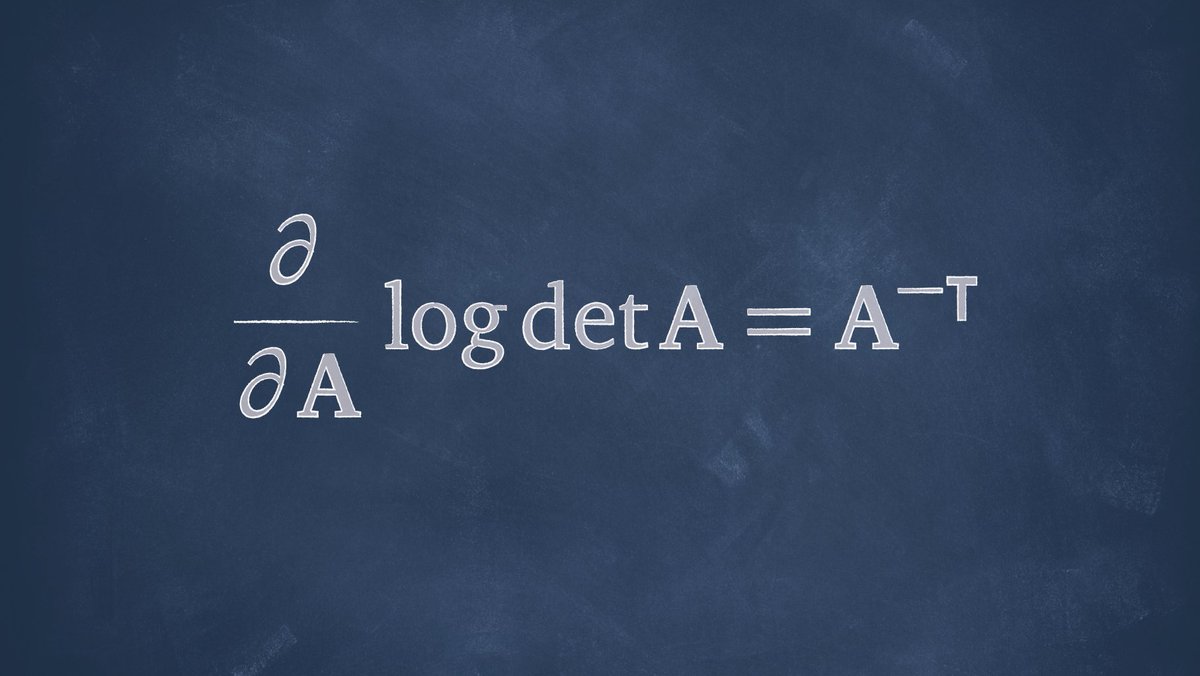 This is neat.  The gradient of the log of determinant is inverse transpose.