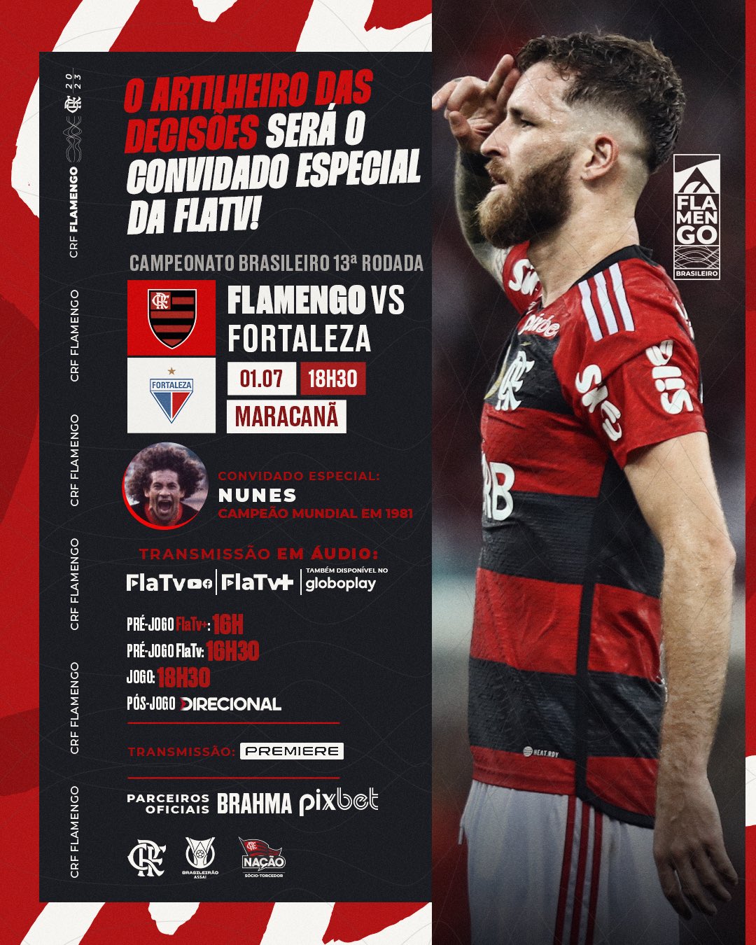 Flamengo on X: Se é FlaTV+, tem no Globoplay! / X