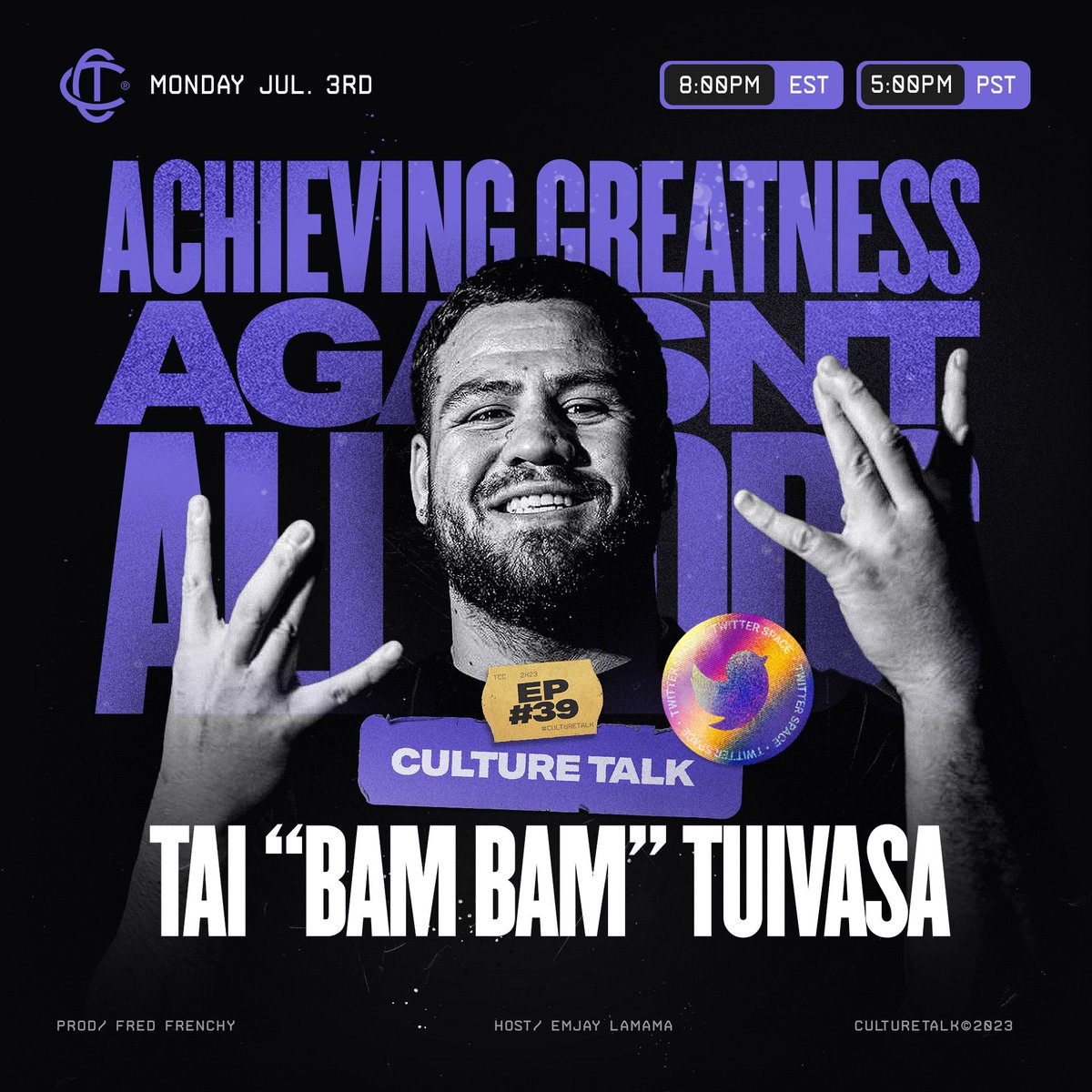 THECULTCARDS2's tweet photo. 🔔 MMA fans around the world! Don't miss the chance to be part of an epic ✨𝐂𝐮𝐥𝐭𝐮𝐫𝐞 𝐓𝐚𝐥𝐤 ✨ with, @bambamtuivasa. Get a glimpse into the life of a UFC fighter, ask burning questions, and share your passion for the sport! https://t.co/e1vDF53fOs