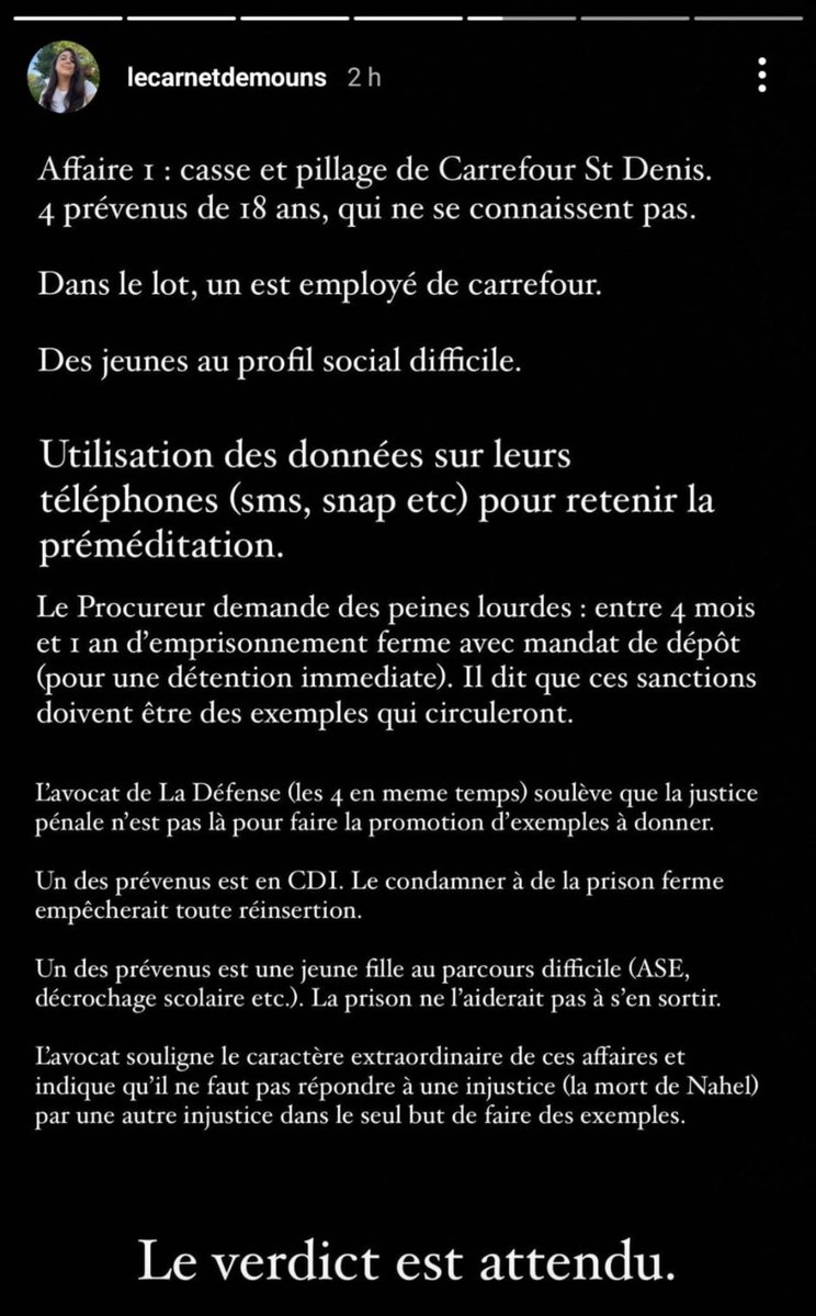 asuna_nia's tweet photo. Émeutes - Audience - Peines https://t.co/EMn7peqTTx