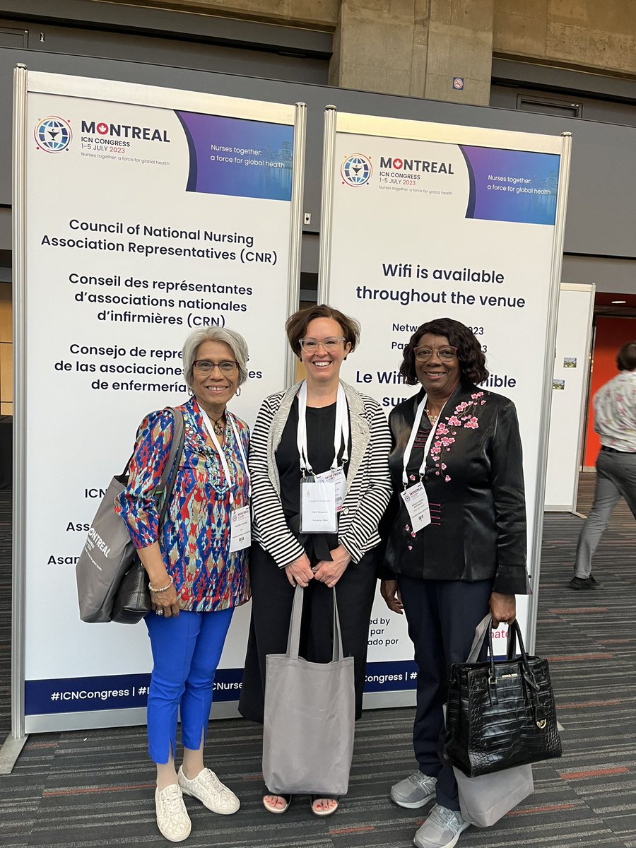 Betsyj2458's tweet photo. At #ICNCongress on #CanadaDay2023 
Good chat with Canada Chief Nursing Officer @LeighChappy 
@angelacooperbra
Looking forward to the Welcome this afternoon and to see everyone else!
Happy Canada Day 🍁 🇨🇦 ! https://t.co/8PF8y7AmVR