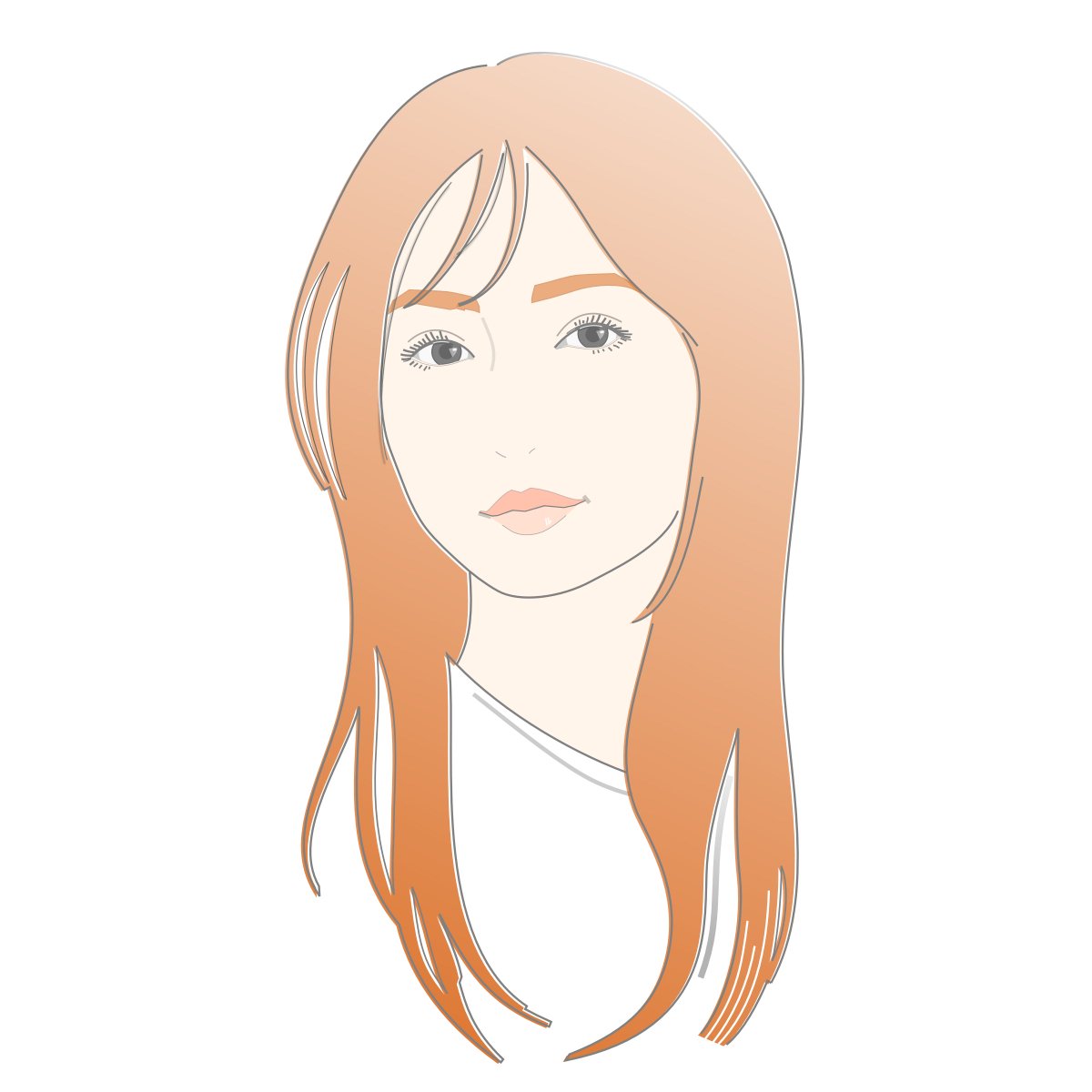 sottodashi's tweet image. コンビニのラックの最前列でお見かけしたり、書店の平積みの上から微笑んでいただいたりします。後光が差して見えるのです。

#堀田茜 #インクスケープ #ベジェ #hottaakane #akanehotta #inkscape #bezier