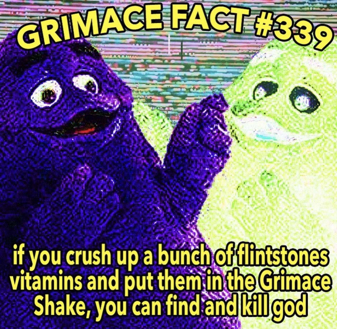 BRB gonna go down this grimace timeline