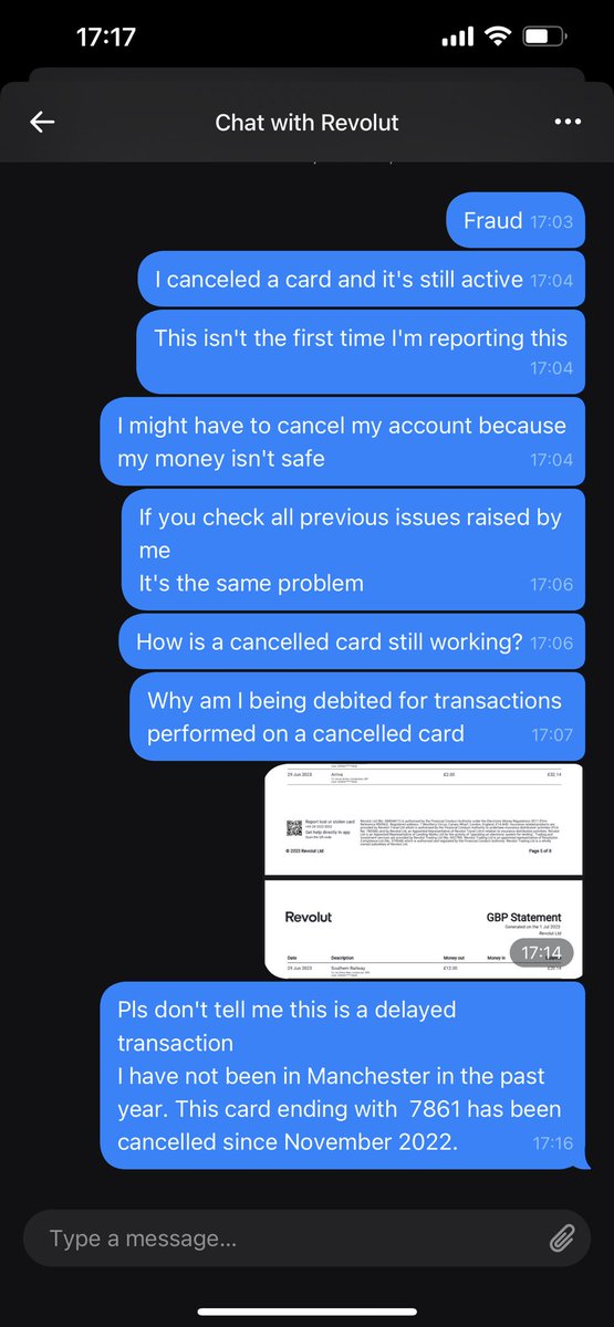 debsyscott's tweet photo. Stay very far away from @RevolutApp 
I lost a card Nov 2022, I canceled &amp;deactivated this card from my account. Please tell me why I got several debits from this same card this morning. I have had this re-occurring issue and I was assured it won't happen again. Well, it just did https://t.co/l5tJhW5n8x