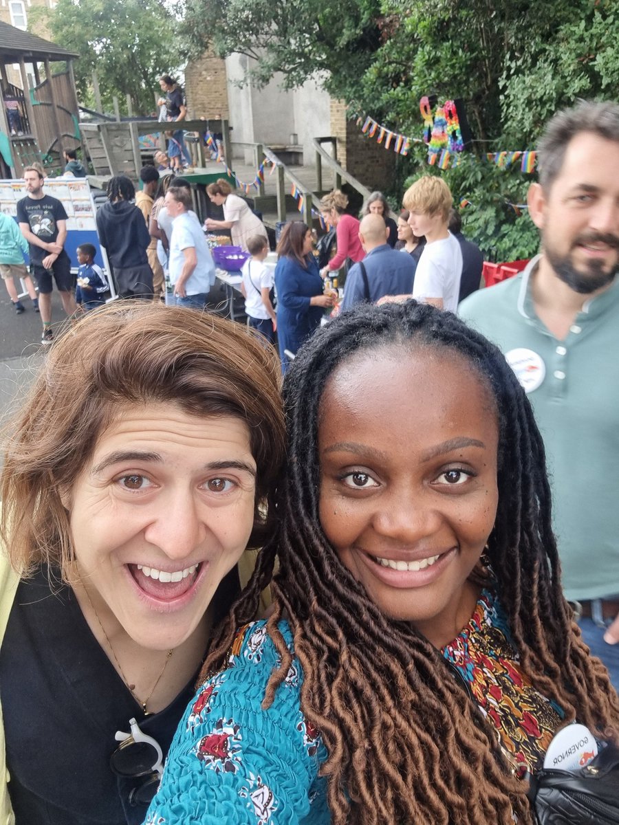 Myself with Labour's future MP for Finchley & Golders Green @sarahsackman at our children's summer fair. Under the current government, schools can't survive without donations and fundraising.