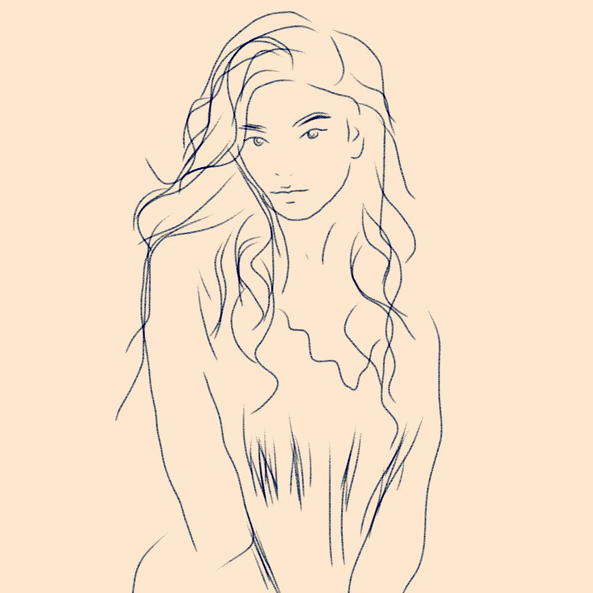 asiph's tweet photo. A random #sketch that started with some #curvy #lines with no intention of #drawing a #lady at first. When finished it turned out to be #portrait of a #PrettyWoman https://t.co/LSHmDF28yL