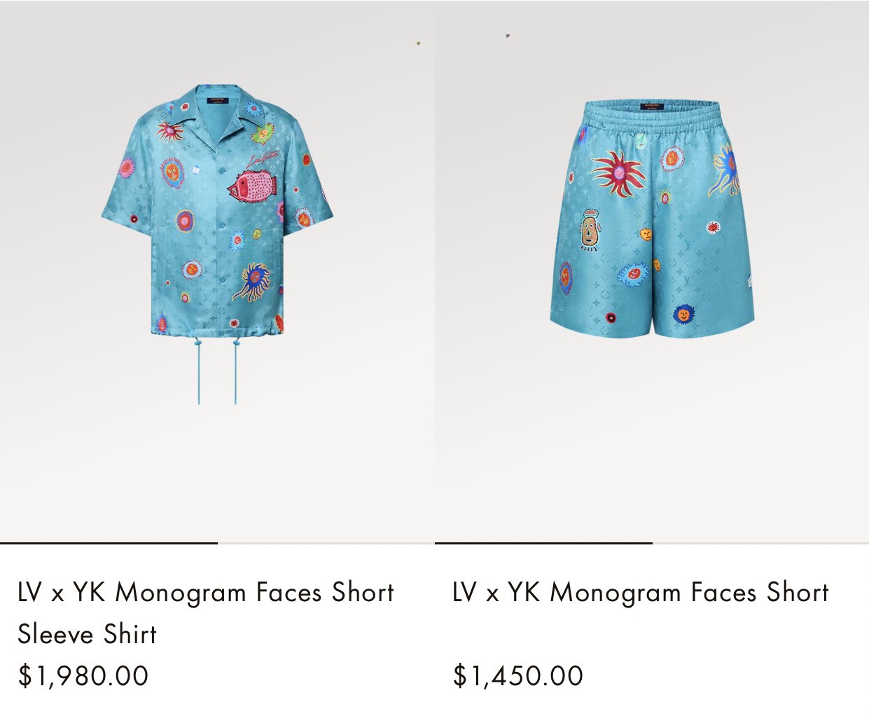 Louis Vuitton LV x YK Monogram Faces Short Sleeve Shirt