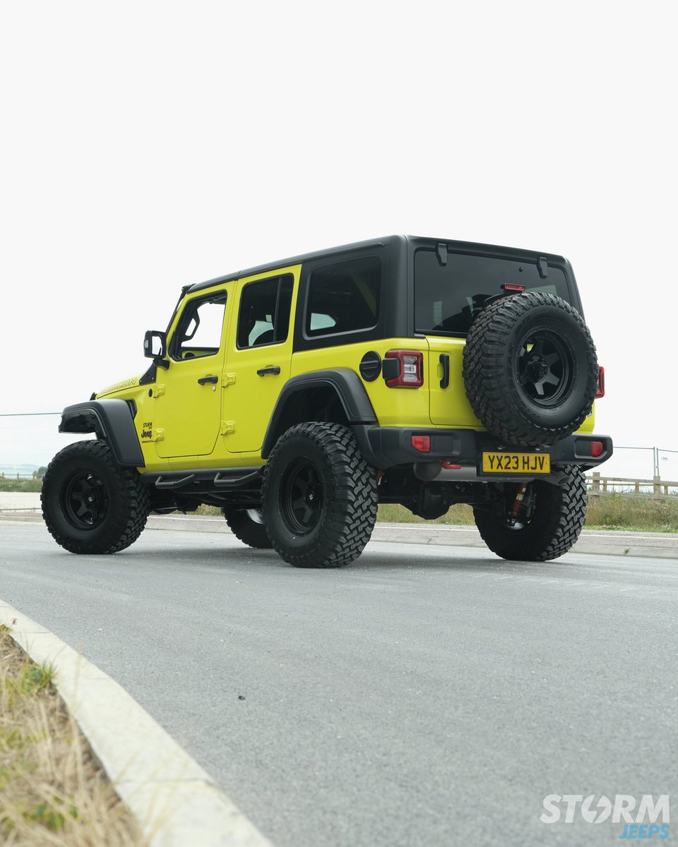 New in for Sale: High Velocity Rubicon! 
This new colour for 2023 is one to shout about. 

Delivery miles 23 plate,
272hp Petrol, 8 speed auto
£73995.

📧sales@stormjeeps.com
📞01482 666491 
STORMJEEPS.COM

#highvelocity #jeepjl #highvelocityyellow #jeepwrangler #jeepuk