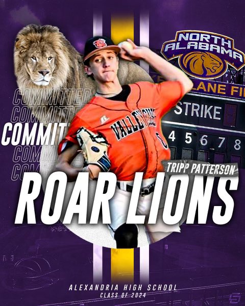 COMMITTED ! Thank you to everyone who has helped me along the way ! #RoarLions @UNABaseball @UNAAthletics @CoachPRAChniak @CBlakey2 @mervis_david @_npatten_ @ValleyCubBSBL @ExcelBaseball @ChampionsSA16 @PBR_Alabama @PG_DeepSouth