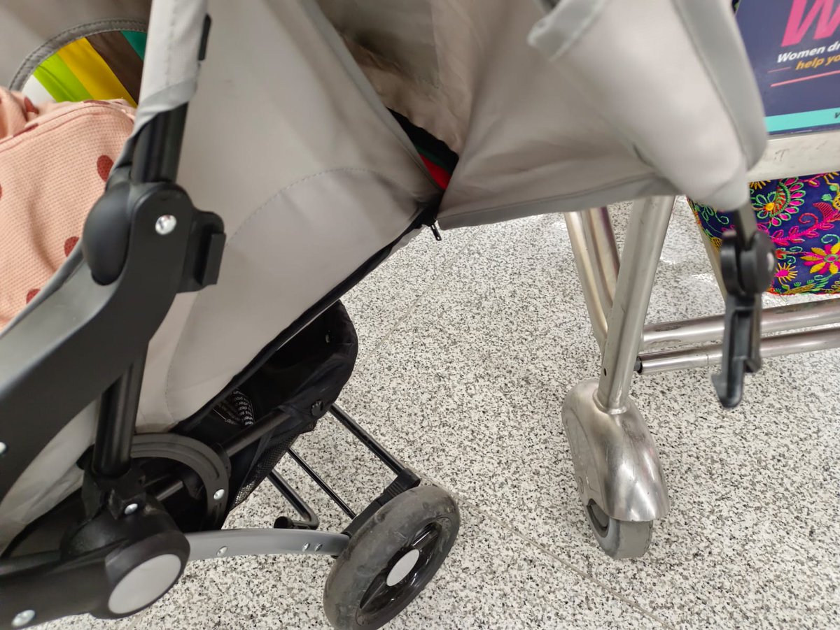 Gunjan Taneja, (@gtanejatweets) on Twitter photo Disgusting service by <a href="/AirIndiaX/">Air India Express</a> <a href="/airasia/">AirAsia</a>. First hassled at Bagdogra airport and then at Delhi T3. The airline staff broke our baby stroller and then say that they can't do anything about it and have no regard for passengers. We expect better from the <a href="/TataCompanies/">Tata Group</a> <a href="/JM_Scindia/">Jyotiraditya M. Scindia</a> Disgusting service by <a href="/AirIndiaX/">Air India Express</a> <a href="/airasia/">AirAsia</a>. First hassled at Bagdogra airport and then at Delhi T3. The airline staff broke our baby stroller and then say that they can't do anything about it and have no regard for passengers. We expect better from the <a href="/TataCompanies/">Tata Group</a> <a href="/JM_Scindia/">Jyotiraditya M. Scindia</a>