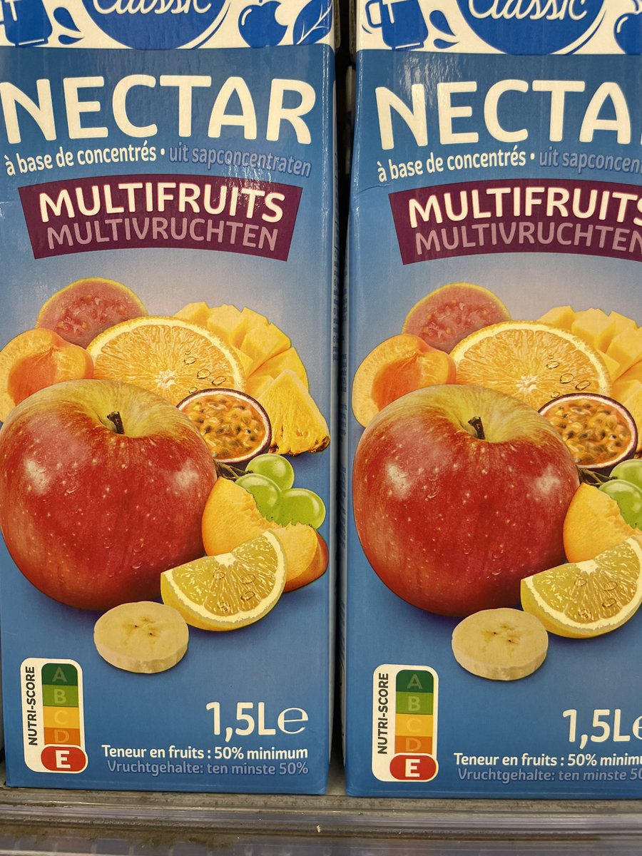 In the local supermarché...How is it possible to have concentrated fruit juice, ie nectar with a health rating of E... Can someone please explain?