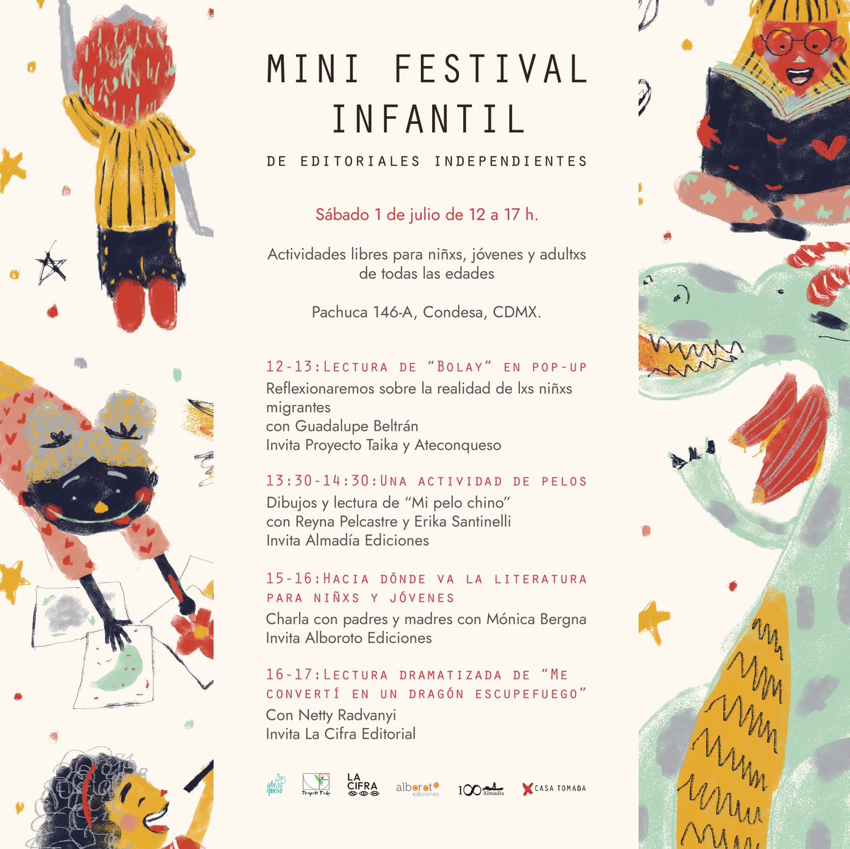 CasaTomadaMX's tweet photo. Hoy nos vemos por aquí 🌿

Invitan @cifraeditorial, @Almadia_Edit, @ateconquesoed, #ProyectoTaika, #AlborotoEdiciones https://t.co/Eb5p5rne7h