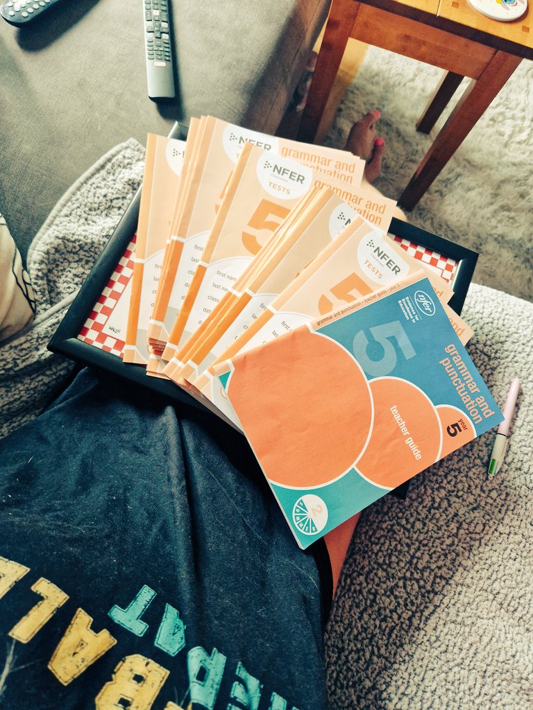 Emma_Stitch's tweet photo. 2 sets down, 3 to go. #teacherlife #nfer #happySaturday hehe https://t.co/PRT4MJNAq0