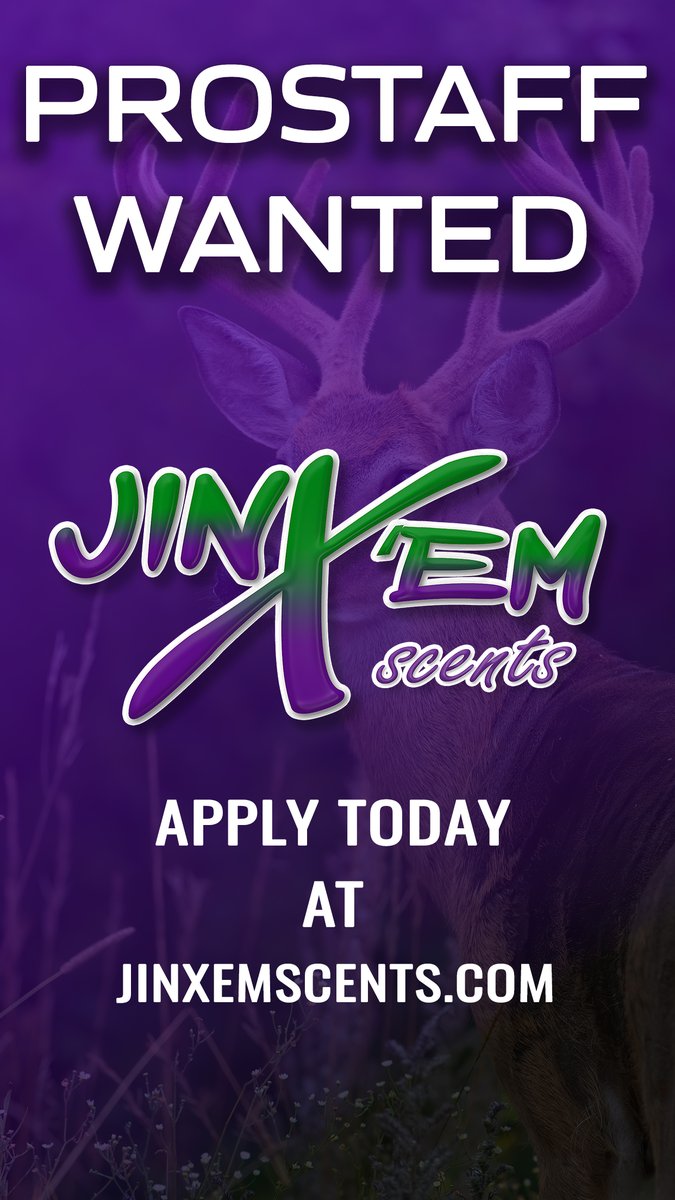 Apply today jinxemscents.com/pages/pro-staf…

#prostaff #hunting #discounts #team #jinxemscents #wanted #applytoday jinxemscents.com/pages/pro-staf…