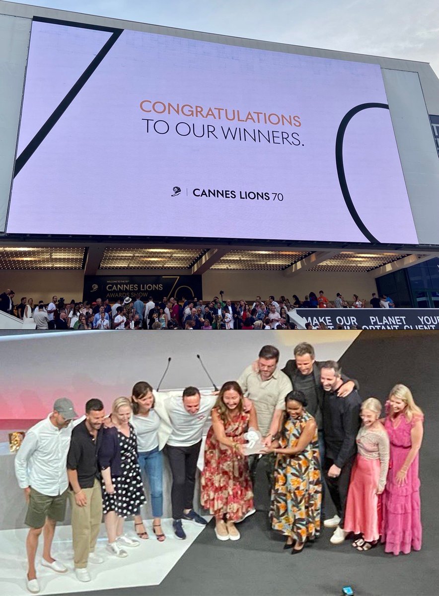 1 Grand Prix For Good Lions Health, 1 Or et 1 Bronze @Cannes_Lions pour #WorkingWithCancer 
👏👏Arthur Sadoun , Carla Serrano, @agathebousquet , @marcoventurelli