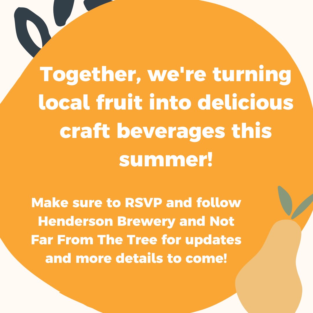 We're teaming up with @hendersonbrewing to create limited-edition seltzers! Join us in celebrating at Henderson Brewery on June 22 at 6 PM for our first monthly social! 🎉

#notfarfromthetree #hendersonbrewing #torontocommunity #urbanharvest