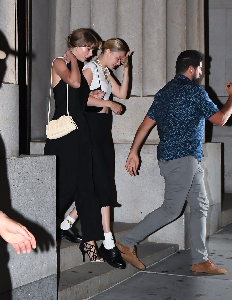 Taylor Swift and Gigi Hadid last night in New York City.