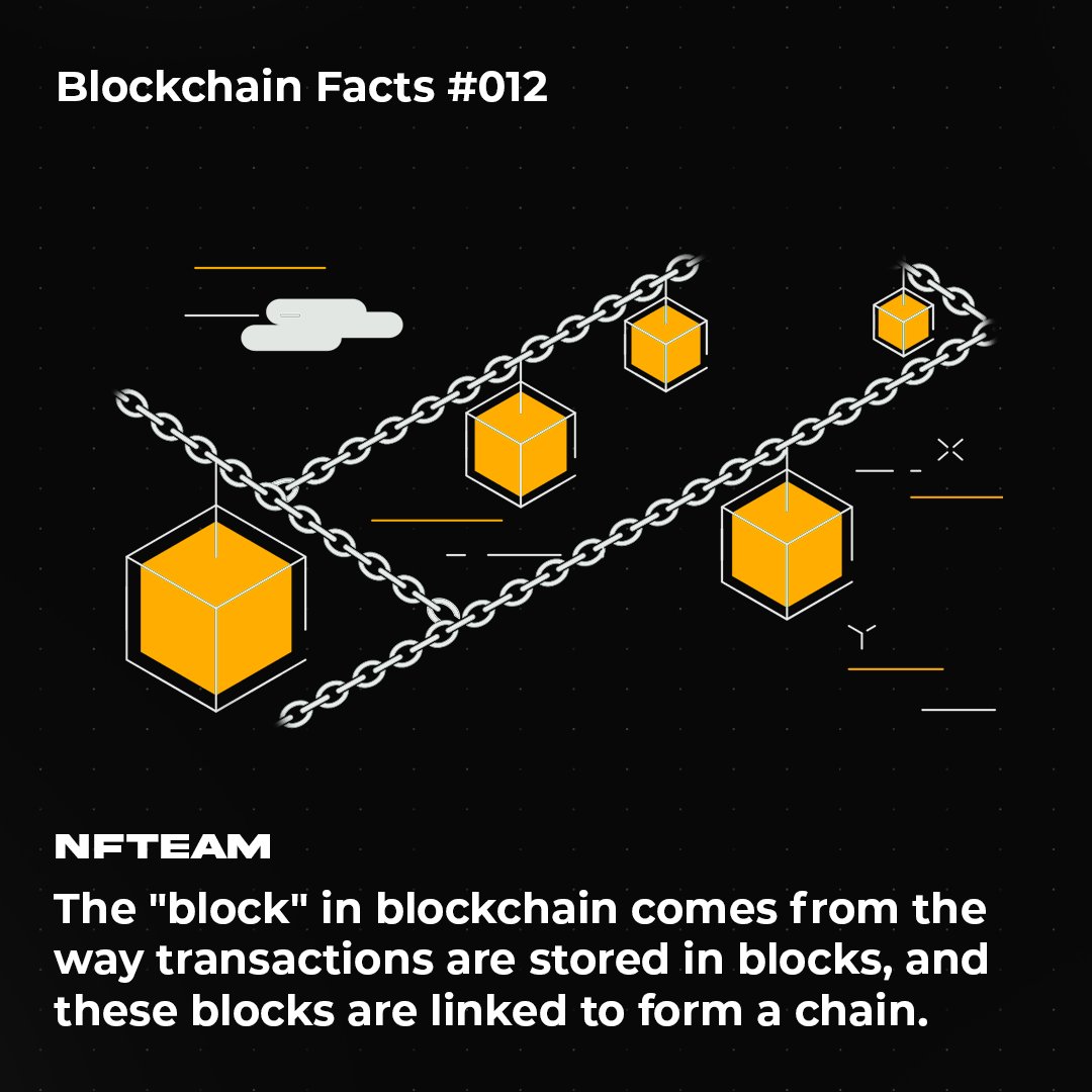 nfteam_eu's tweet photo. The name says it all! Blockchain, a chain of blocks, revolutionizing the world with secure and transparent transactions. #blockchain #Crypto #NFTeam https://t.co/RgdQ7vcevg
