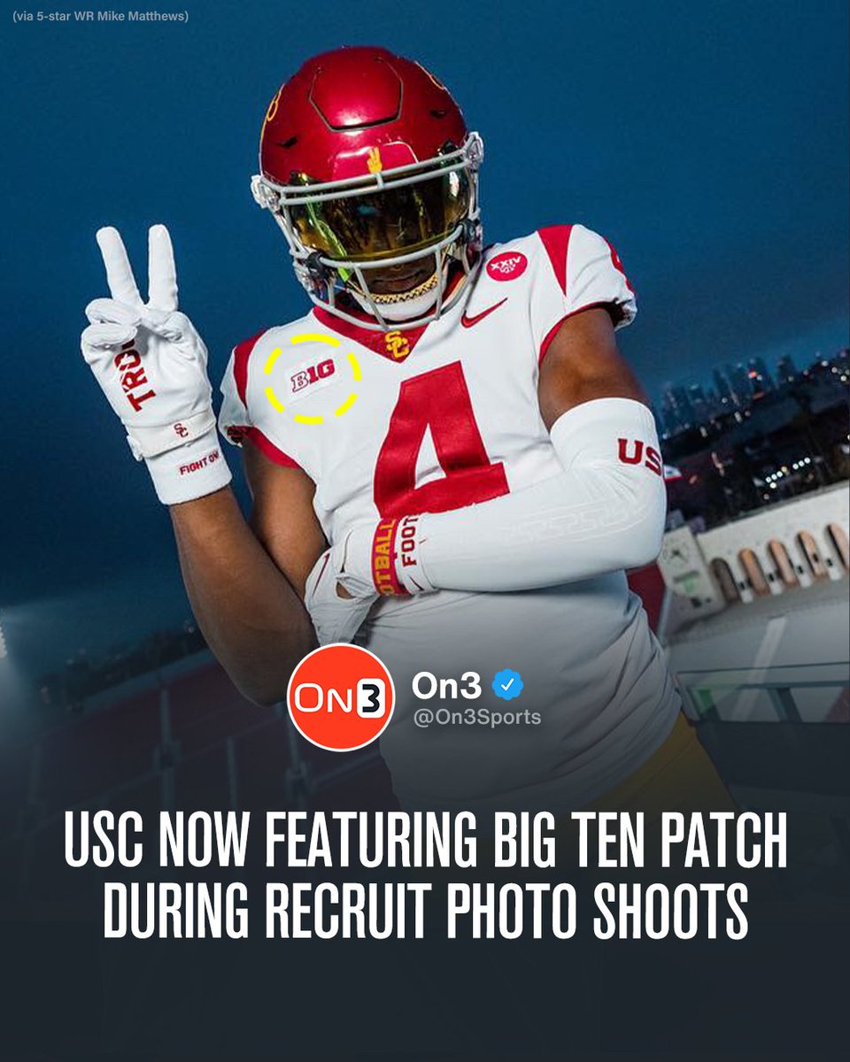 Vic Damone Jr on Twitter "RT On3sports USC is now featuring the Big Ten patch on jerseys