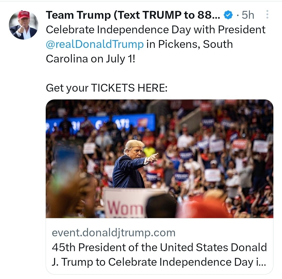 Lol, Trump thinks July 1st is Independence Day. 🤪