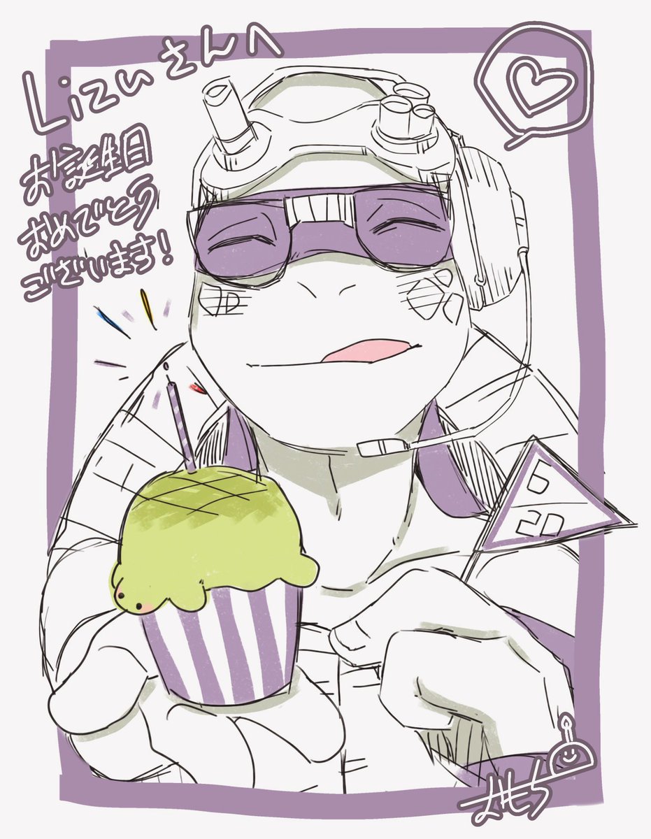 omoti_turtle's tweet photo. @lizu5496 さんへ
急造の落書きですが…！ささやかな
ハッピーバースデー絵を捧げます🧁
〜ドナとかめカップケーキを添えて〜 https://t.co/WfuhDpLDF1