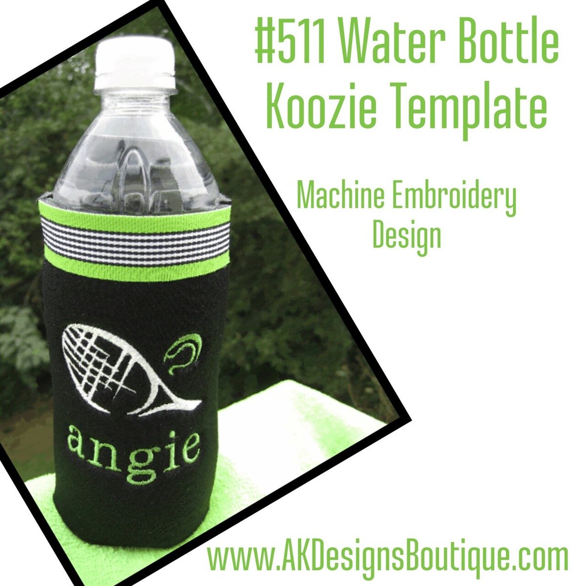 Machine Embroidery Design: No 511 Water Bottle Koozie Template
akdesignsboutique.com/machine-embroi…