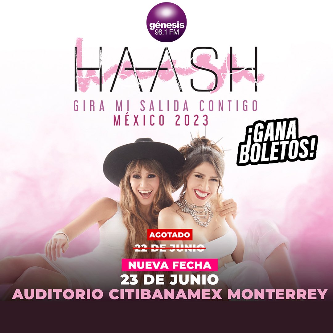 genesis981fm's tweet photo. Las reinas del sold out llegan a Monterrey este próximo jueves 🤩

¿Quieres asistir? Participa por accesos 🙌🏻

✅Da RT a este tweet, comenta tu nombre y canción favorita y listo. 🤞🏻 https://t.co/UXfWXPkdox