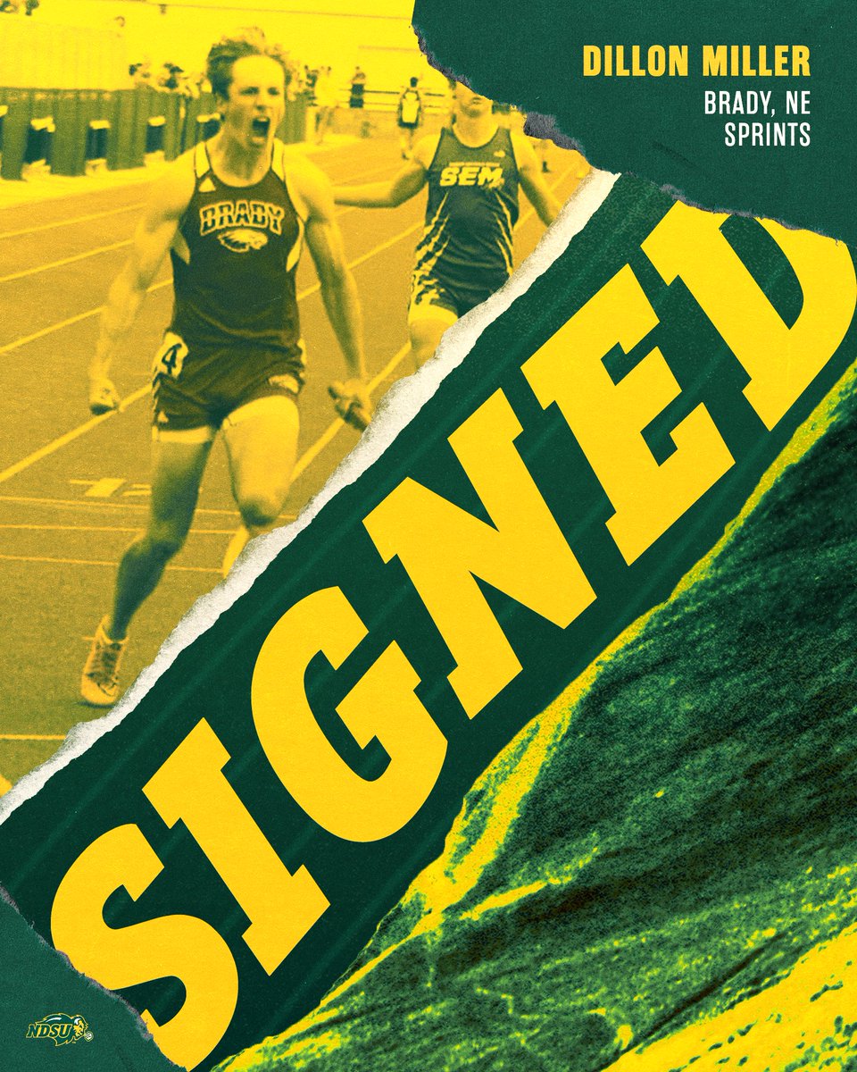 Welcome to the Bison, Dillon Miller!

🦬 Brady HS
🦬 Nebraska state champ in 100m &amp; 200m
🦬 10.61 in 100m dash
🦬 21.48 in 200m dash